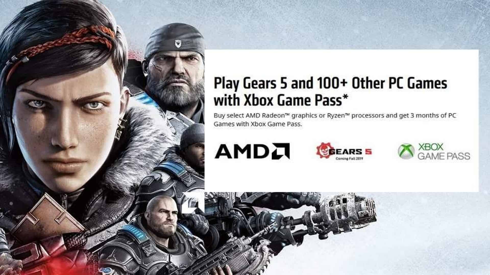 Available Now, AMD's Xbox Game Pass for PC Gives Radeon + Ryzen Fans Access  to Play Gears 5, along with 100+ PC Games