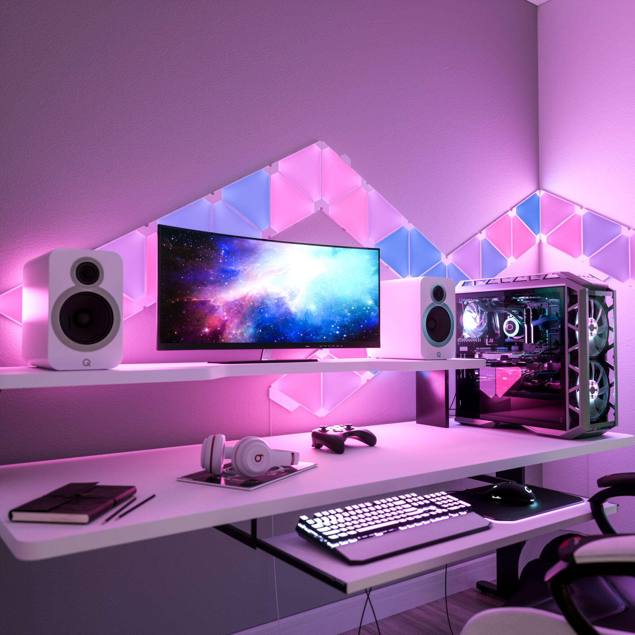 Black And Yellow Gaming Setup
