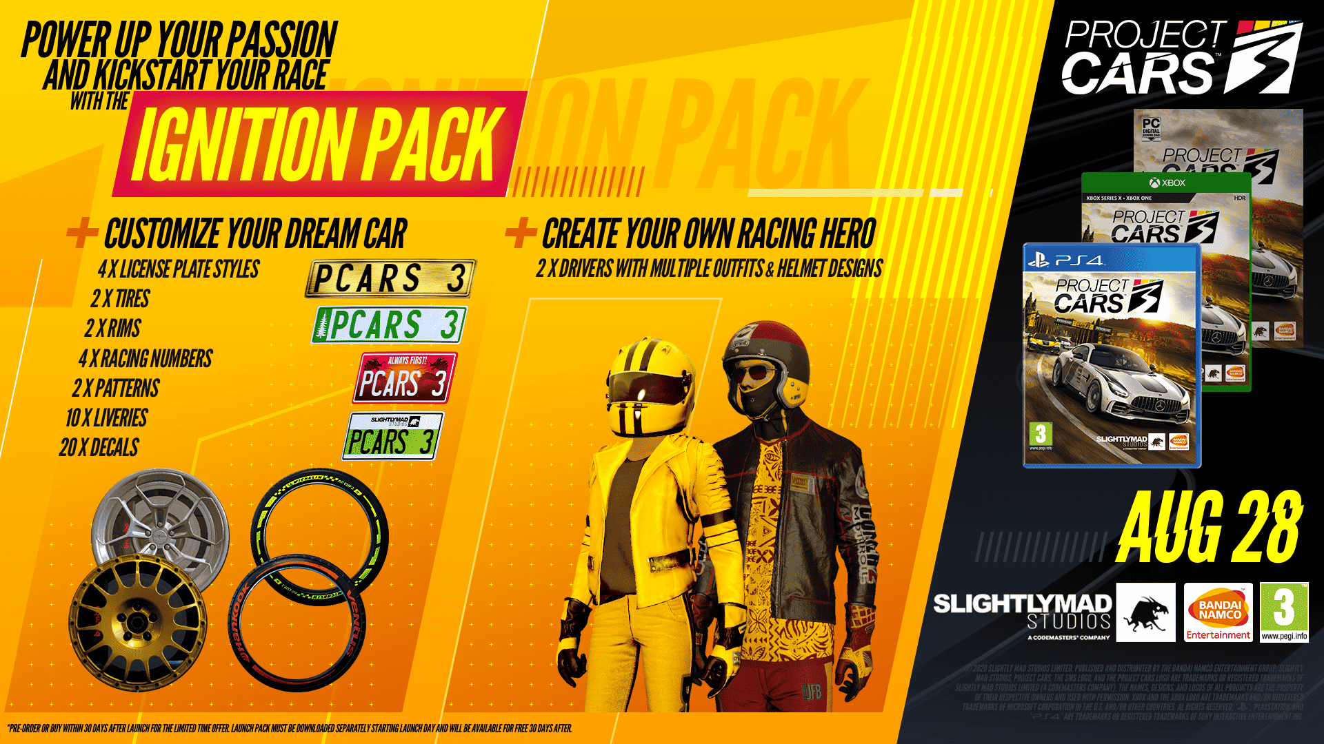 Project CARS 3 Is Now Available For Pre-Orders - New “What Drives You” Trailer 1 PCARS3 Ignition Pack Beautyshot https://www.mkaugaming.com/project-cars-3-is-now-available-for-pre-orders-new-what-drives-you-trailer/