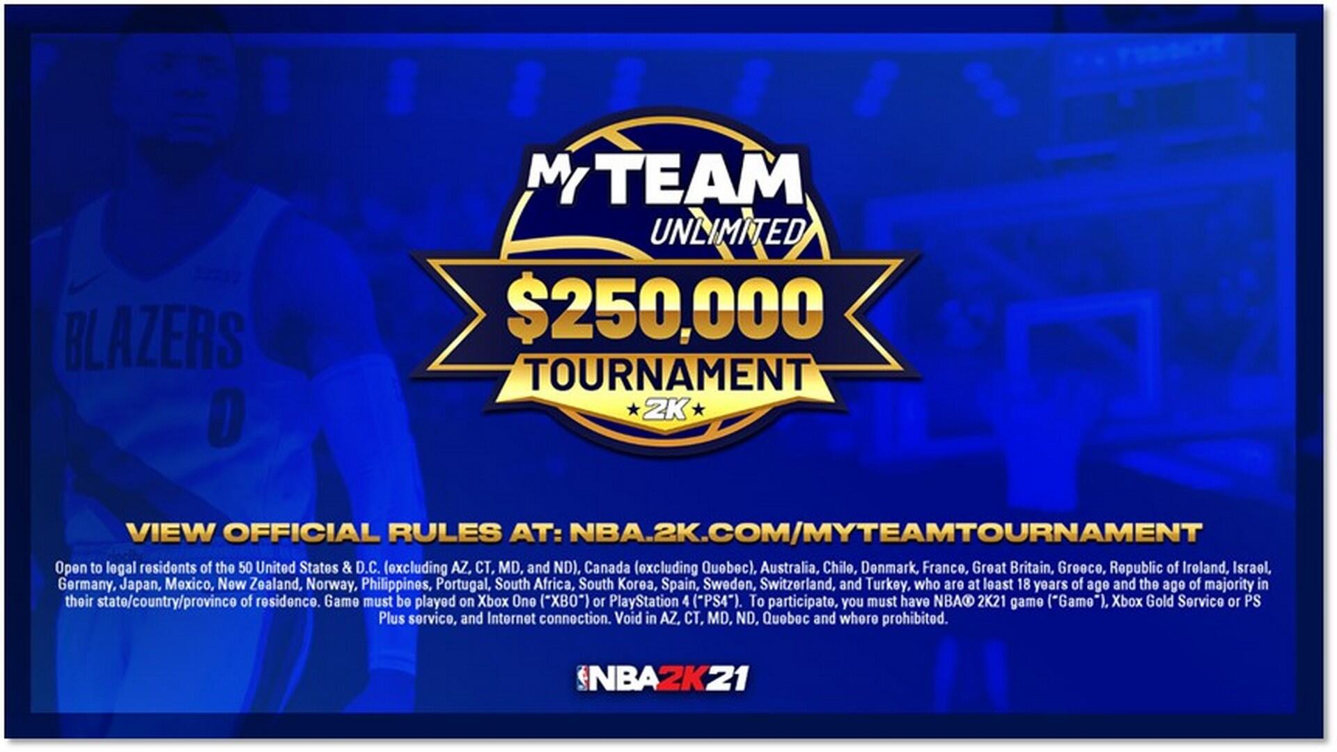 Get Ready To Compete In The NBA 2K21 MyTEAM Unlimited $250,000 USD Tournament