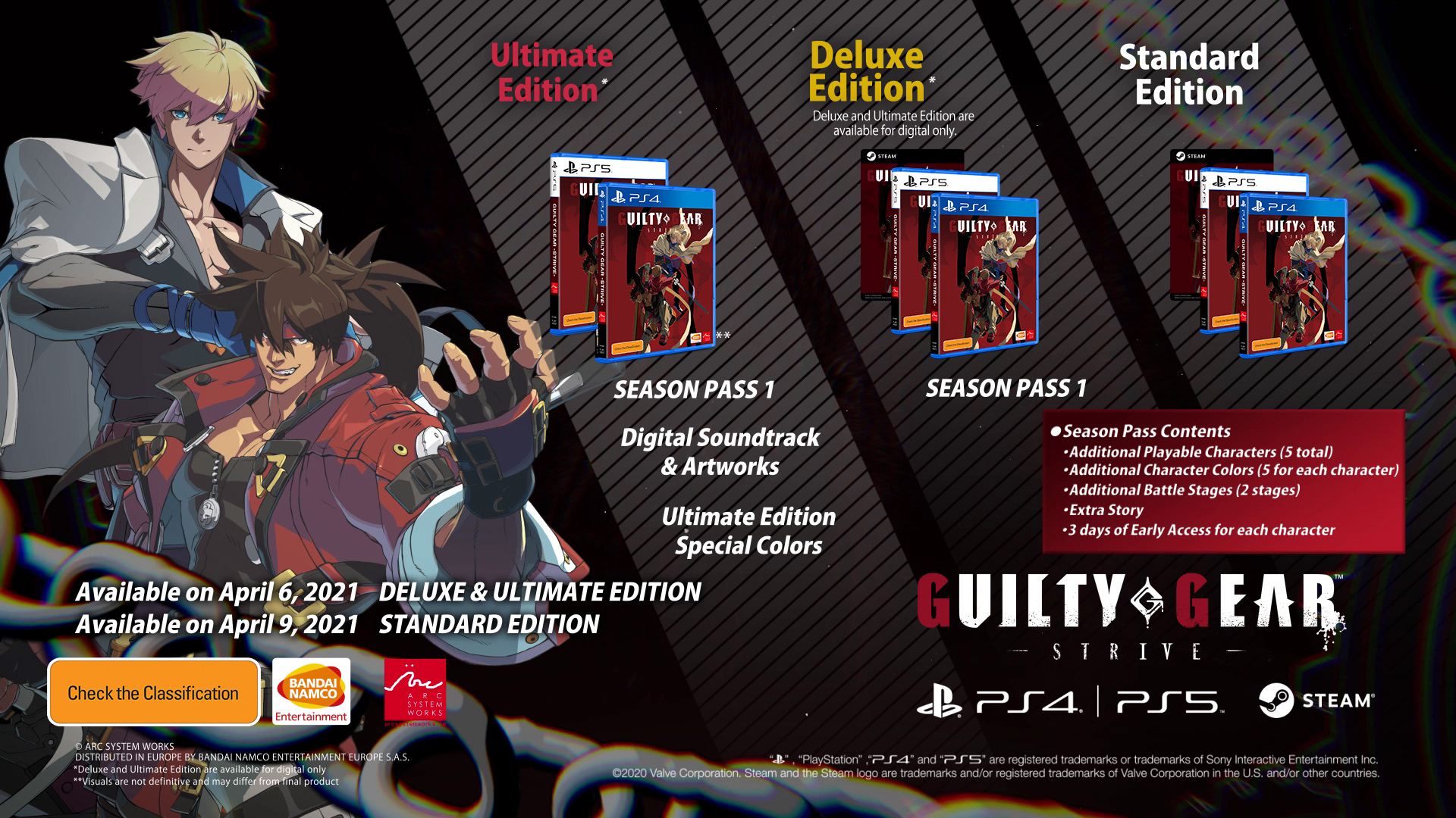 Guilty Gear Strive Is Available For Digital Pre-Order On PlayStation 4, PlayStation 5 & PC. 1 BeautyShot PE EN https://www.mkaugaming.com/guilty-gear-strive-is-available-for-digital-pre-order-on-playstation-4-playstation-5-pc/