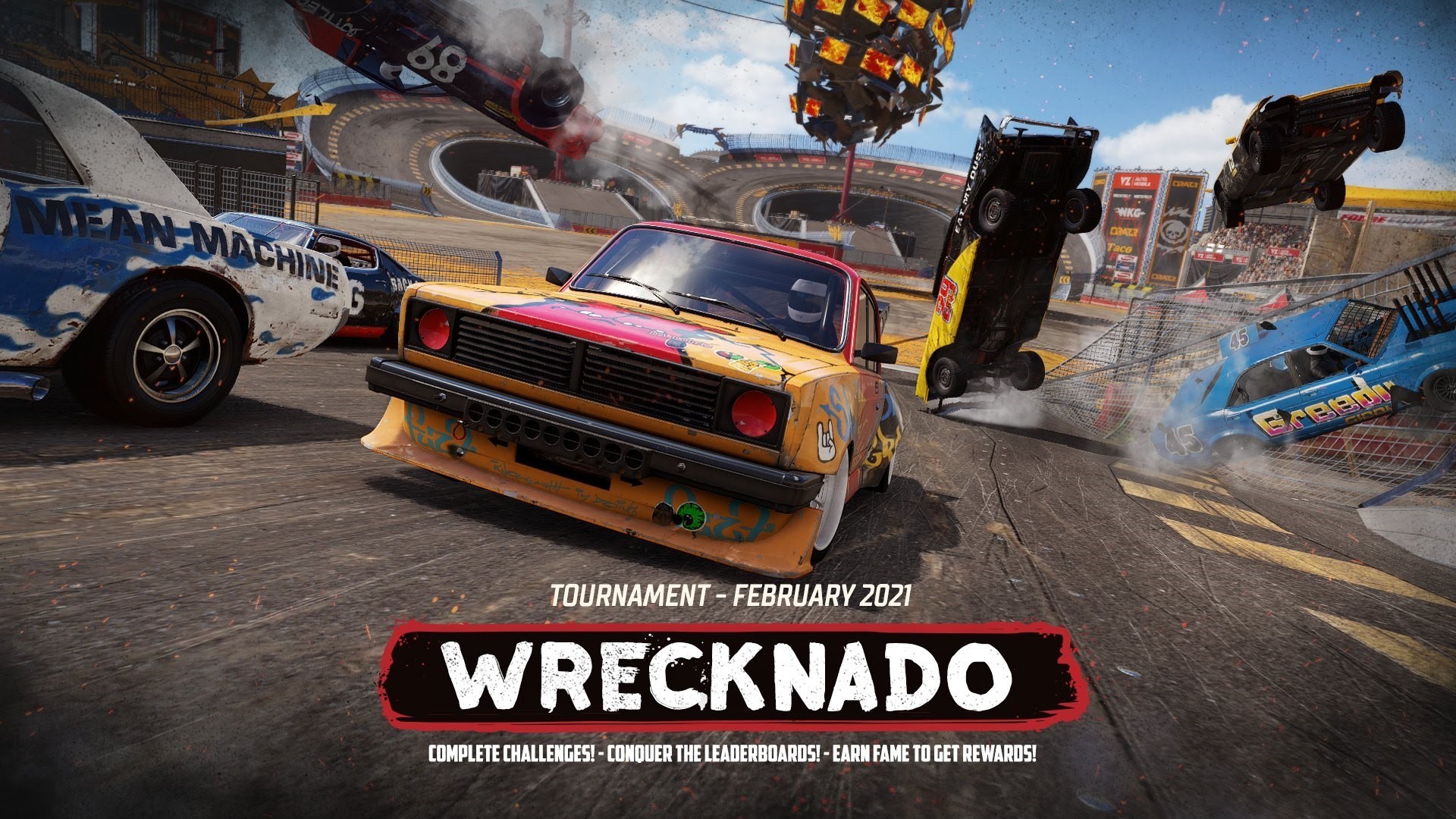 Wrecknado Warning: New Tournament and Car Pack For Wreckfest Out Now
