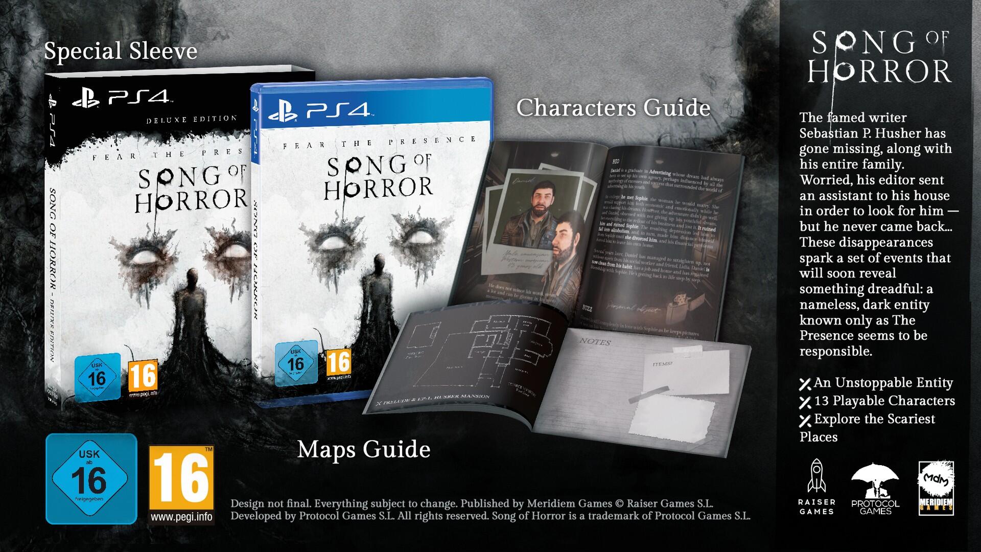 Meridiem Games and Raiser Games Announce Deluxe Boxed Edition of Song of Horror Coming This Summer For PlayStation 4 1 2021 04 28 00070 https://www.mkaugaming.com/meridiem-games-and-raiser-games-announce-deluxe-boxed-edition-of-song-of-horror-coming-this-summer-for-playstation-4/
