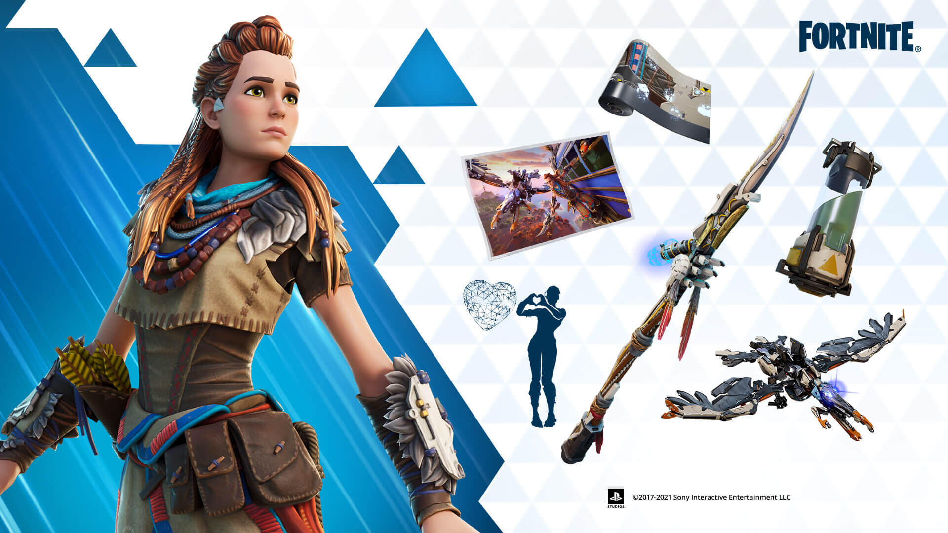 Aloy Cosmetics https://www.mkaugaming.com/aloy-from-horizon-zero-dawn-joins-fortnite/