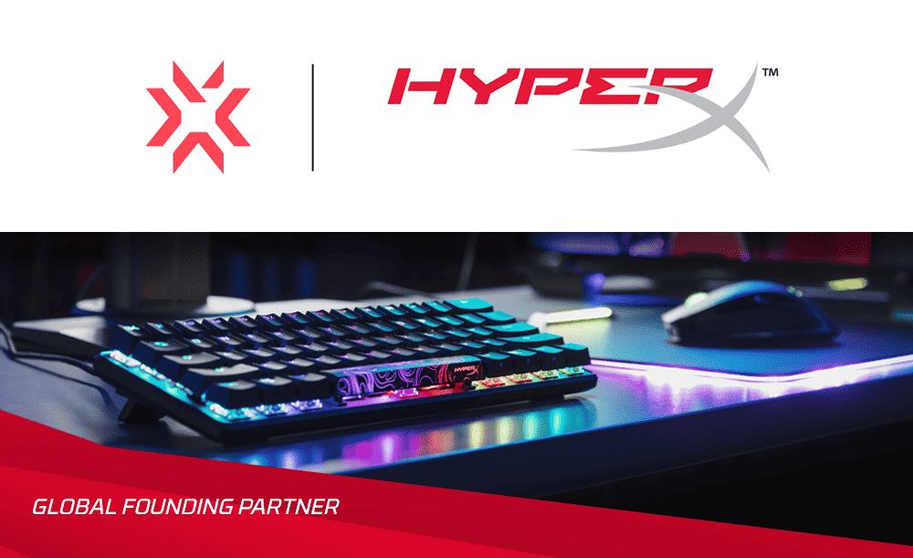 HyperX Becomes a Global Founding Partner for Riot Games’ VALORANT Champions Tour 1 Valorant Announcement https://www.mkaugaming.com/hyperx-becomes-a-global-founding-partner-for-riot-games-valorant-champions-tour/