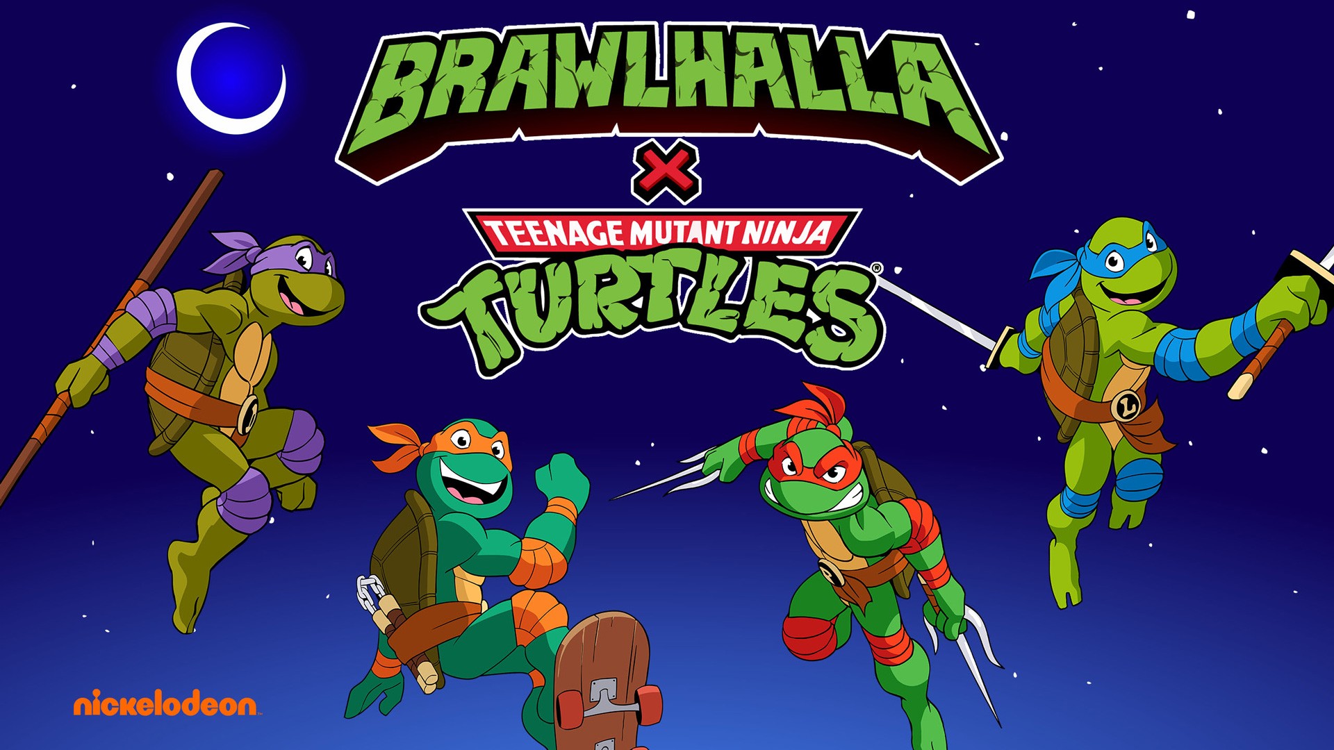 Fight As Raphael, Michelangelo, Leonardo, and Donatello From Nickelodeon’s Teenage Mutant Ninja Turtles In BRAWLHALLA Today