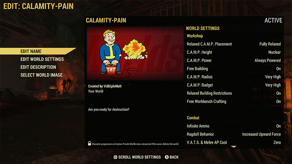 Fallout Worlds - Preview 2 F76 Worlds Settings in body https://www.mkaugaming.com/all-review-list/fallout-worlds-preview/