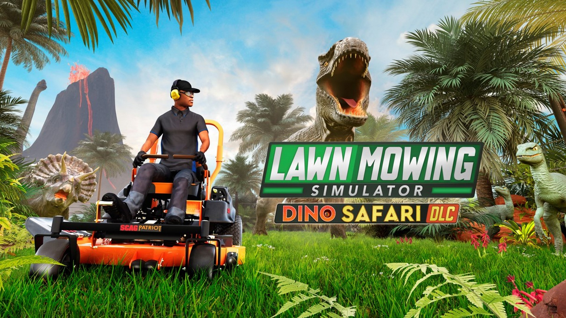 Lawn Mowing Simulator Launches New Dino Safari DLC Today