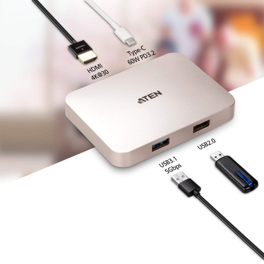 ATEN USB-C 4K Ultra Gaming Mini Dock - Review 2 uh3235.usb thunderbolt.docking stations.front https://www.mkaugaming.com/all-review-list/aten-usb-c-4k-ultra-gaming-mini-dock-review/