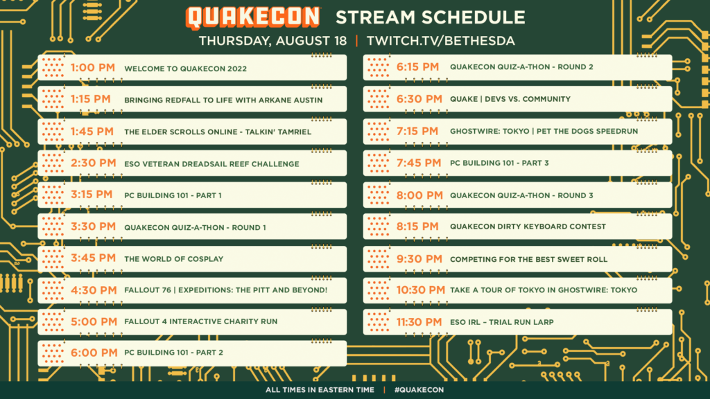 QuakeCon 2022 Schedule Announcement MKAU Gaming