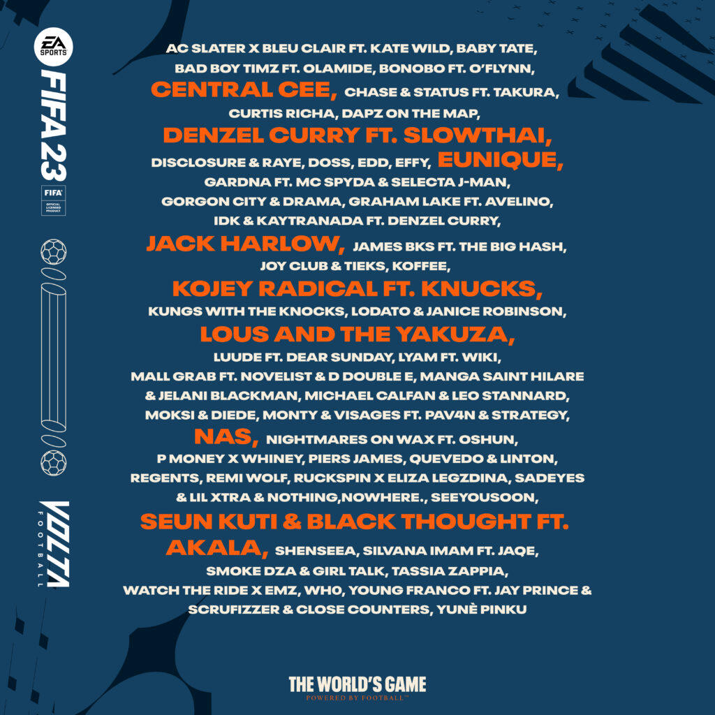 EA SPORTS Defines The Sound Of The World's Game With The Official FIFA 23 Soundtrack 2 Soundtrack Festival 1x1 3 https://www.mkaugaming.com/ea-sports-defines-the-sound-of-the-worlds-game-with-the-official-fifa-23-soundtrack/