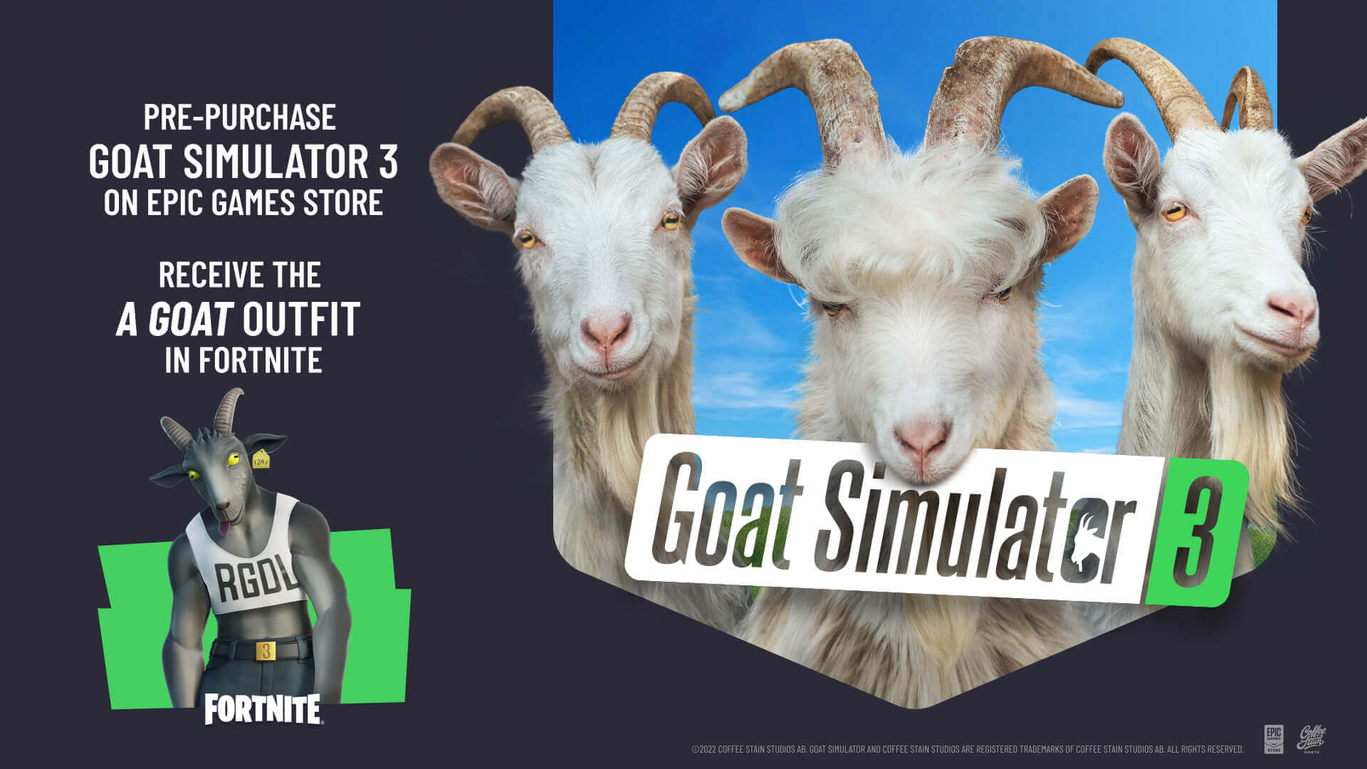 Goat Simulator 3 Outfit Coming To Fortnite