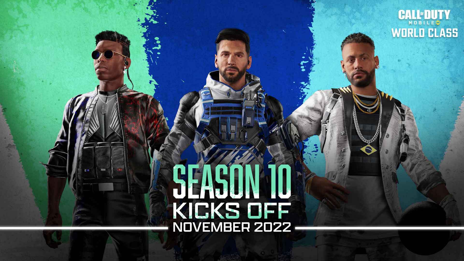 Soccer Greats Leo Messi, Neymar Jr. & Paul Pogba Join Call of Duty: Mobile – Season 10: World Class On 10 November