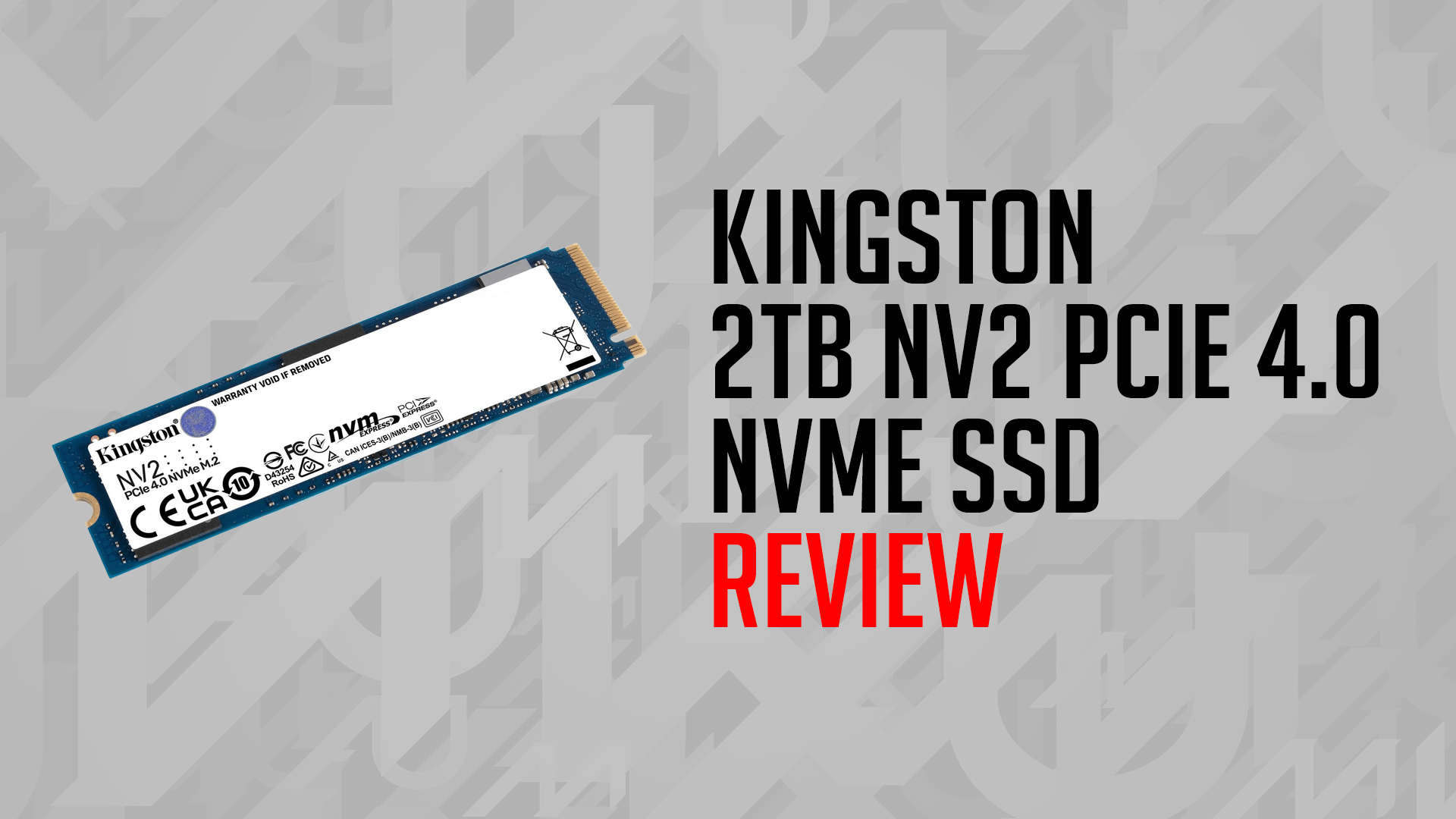 Kingston SSD NV2 NVMe M.2 2280 PCIe 4.0 2TB : : Elektronik