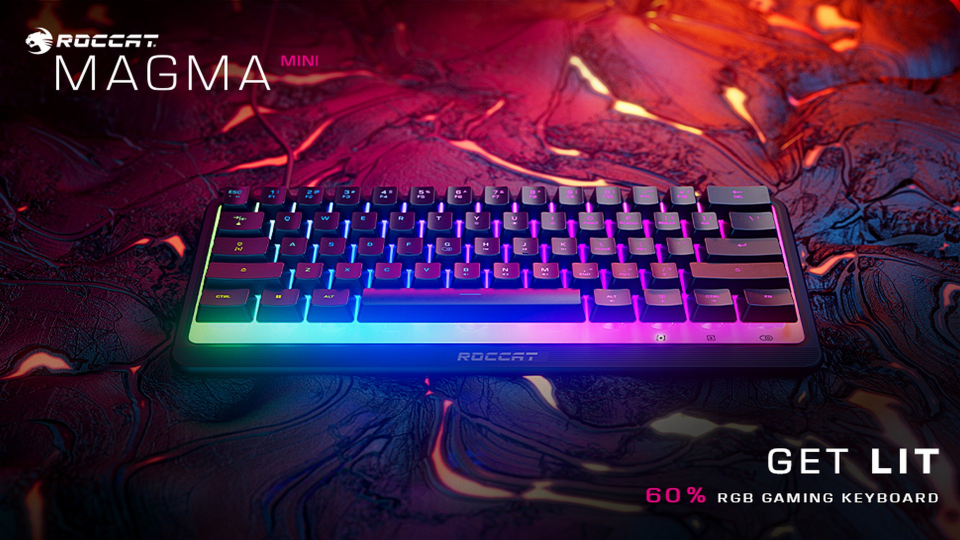 Get Lit With Stunning RGB Lighting & ROCCAT’S Vibrant Magma Mini – The Award-Winning PC Peripheral Brand’s New 60% Sized RGB Membrane Gaming Keyboard