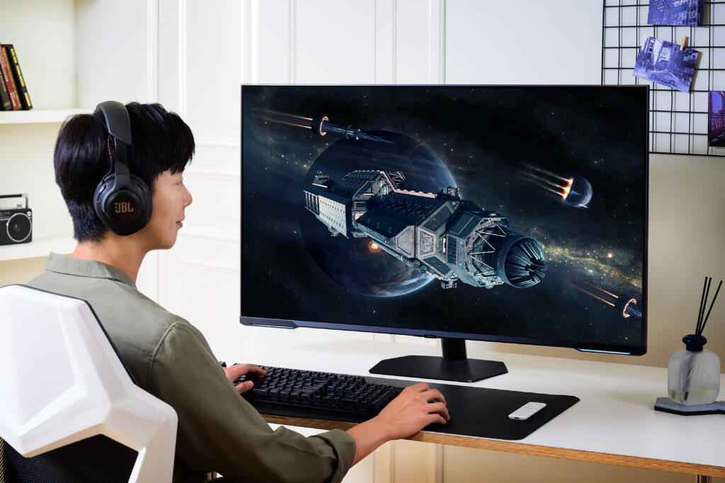 Meet The 43” Odyssey Neo G7 – The First Mini-LED Flat Gaming Monitor From Samsung Electronics 1 Odyssey Neo G7 lifestyle screen https://www.mkaugaming.com/meet-the-43-odyssey-neo-g7-the-first-mini-led-flat-gaming-monitor-from-samsung-electronics/