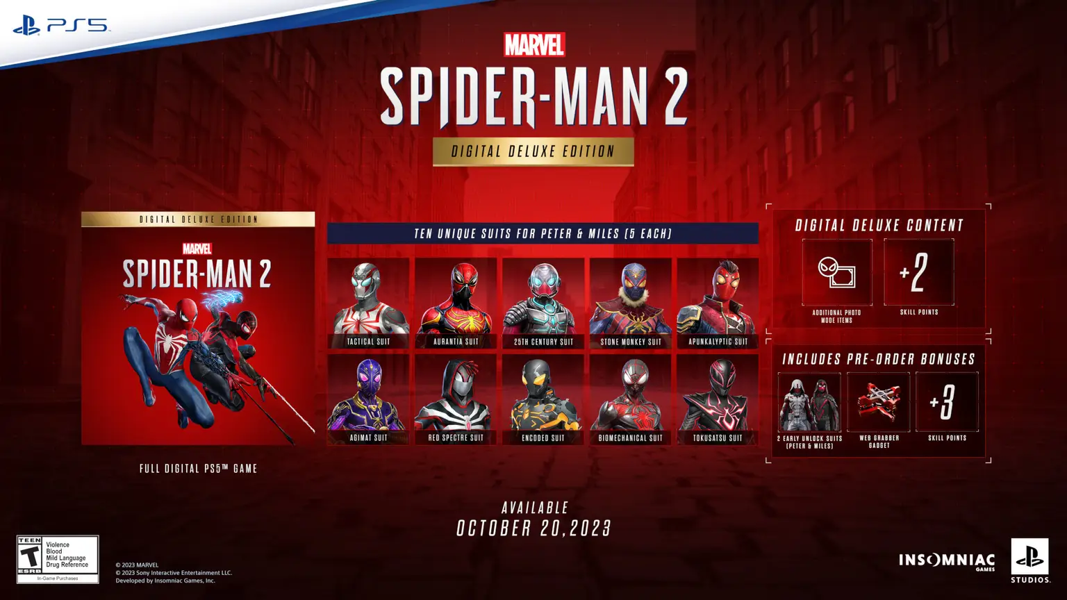 Marvel’s Spider-Man 2 Arrives Only on PS5 October 20, Collector’s & Digital Deluxe Editions Detailed 3 9eba773c5668633d58ecf5293d22f7ab1aae737a https://www.mkaugaming.com/marvels-spider-man-2-arrives-only-on-ps5-october-20-collectors-digital-deluxe-editions-detailed/