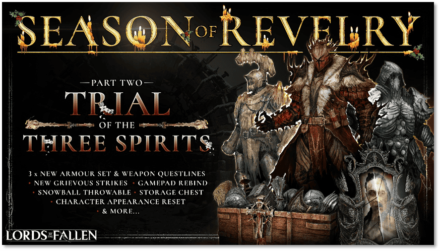 Lords Of The Fallen - Season Of Revelry Brings New Quests, Armour, Weapons & Snowball Fights 2 geagag https://www.mkaugaming.com/lords-of-the-fallen-season-of-revelry-brings-new-quests-armour-weapons-snowball-fights/