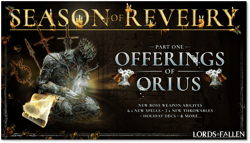 Lords Of The Fallen - Season Of Revelry Brings New Quests, Armour, Weapons & Snowball Fights 3 gegaegaeg https://www.mkaugaming.com/lords-of-the-fallen-season-of-revelry-brings-new-quests-armour-weapons-snowball-fights/