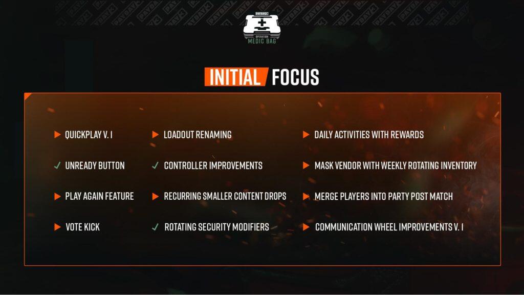 Payday 3 - First Patch Of “Operation Medic Bag” Out Now With First Improvements And Features 2 geag https://www.mkaugaming.com/payday-3-first-patch-of-operation-medic-bag-out-now-with-first-improvements-and-features/