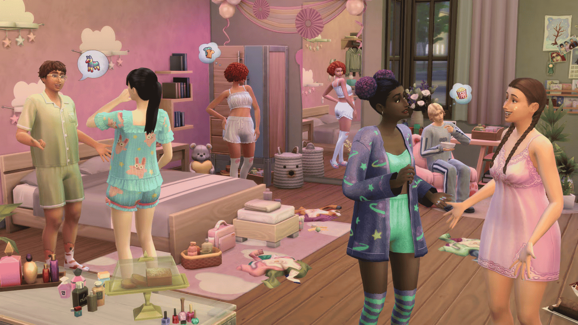 The Sims 4 Creator Kits “Myshunosun’s Cozy Kitsch & Trillyke’s Sweet Slumber Party” Are Available Now
