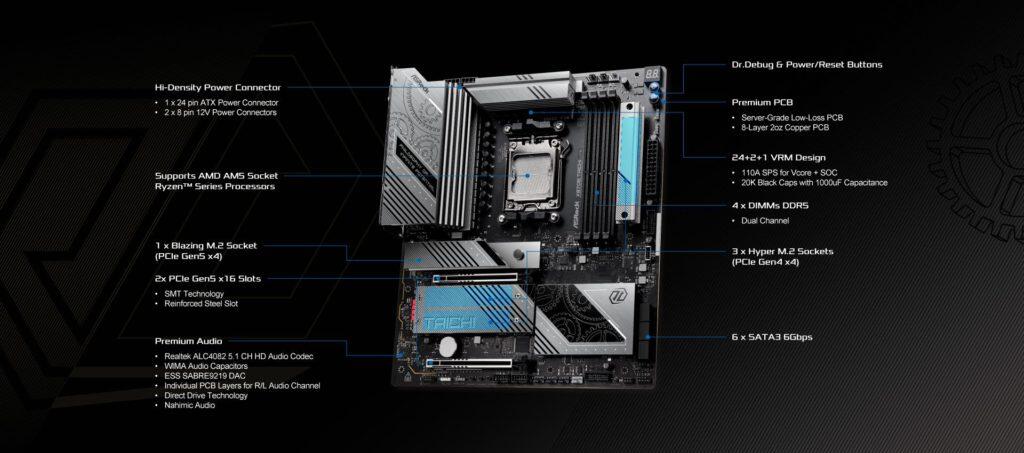 ASRock Taichi Lite x870e AM5 Motherboard - Review 4 X870E Taichi Lite 1 https://www.mkaugaming.com/all-review-list/asrock-taichi-lite-x870e-am5-motherboard-review/