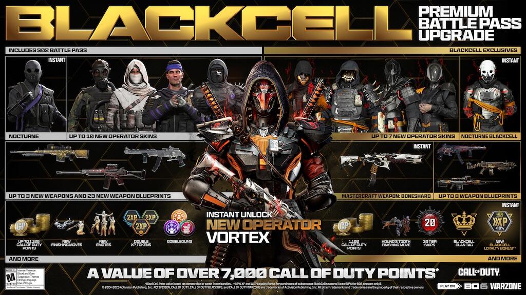 Introducing The Season 02 Battle Pass, BlackCell - New Store Bundles For Call of Duty: Black Ops 6 & Call of Duty: Warzone 2 Black Ops 6 Season 02 BlackCell https://www.mkaugaming.com/introducing-the-season-02-battle-pass-blackcell-new-store-bundles-for-call-of-duty-black-ops-6-call-of-duty-warzone/