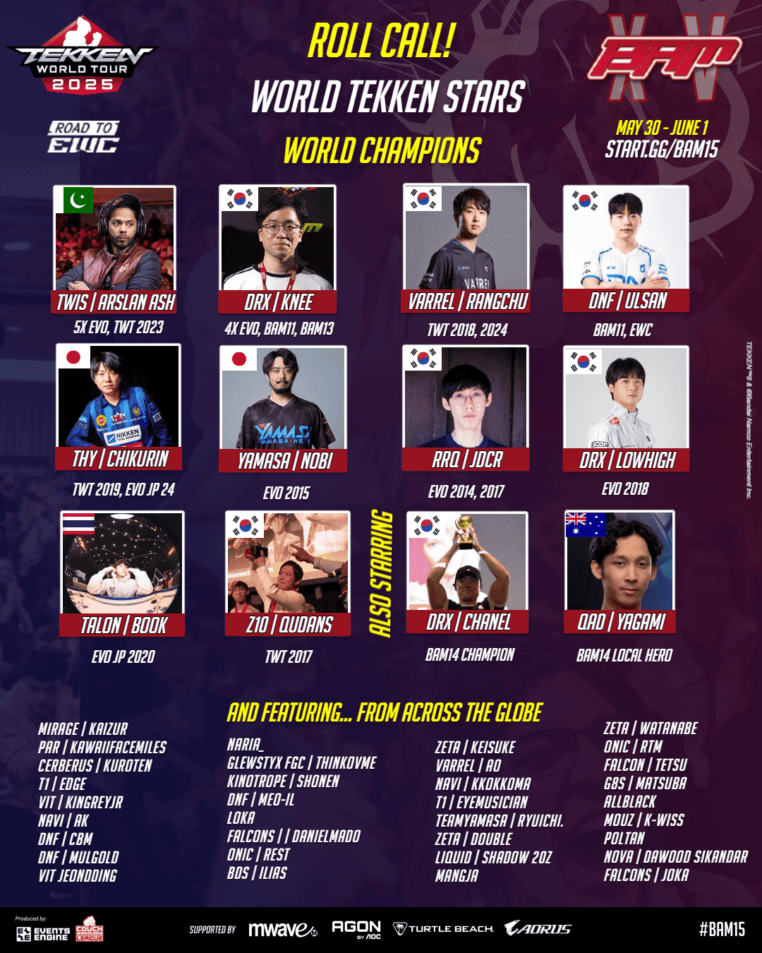 BAM, Australia's Global Fighting Game Major, Reaches 15th Anniversary This Weekend 1 BAM TEKKEN STARS https://www.mkaugaming.com/bam-australias-global-fighting-game-major-reaches-15th-anniversary-this-weekend/