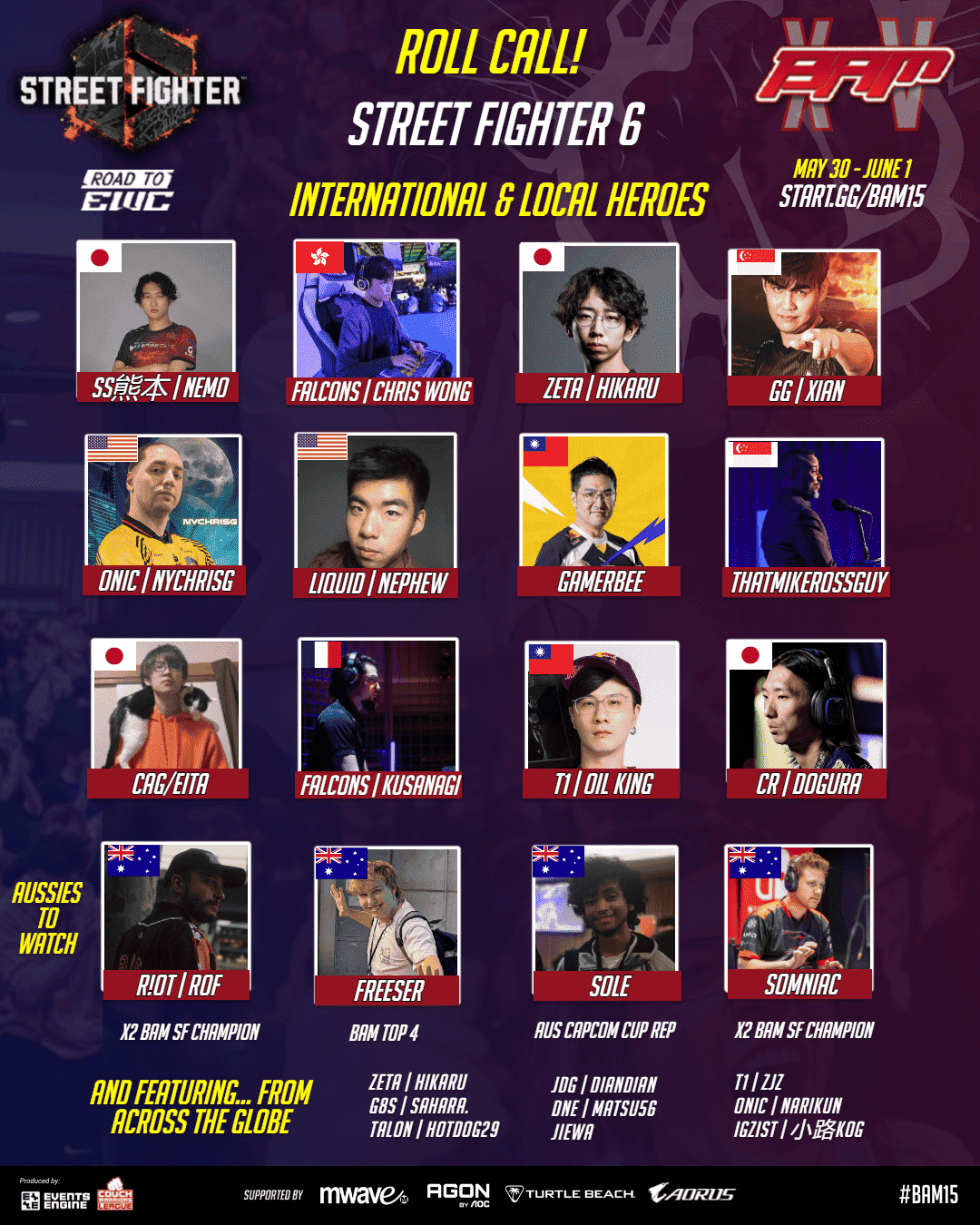 BAM, Australia's Global Fighting Game Major, Reaches 15th Anniversary This Weekend 3 BAM SF6 https://www.mkaugaming.com/bam-australias-global-fighting-game-major-reaches-15th-anniversary-this-weekend/