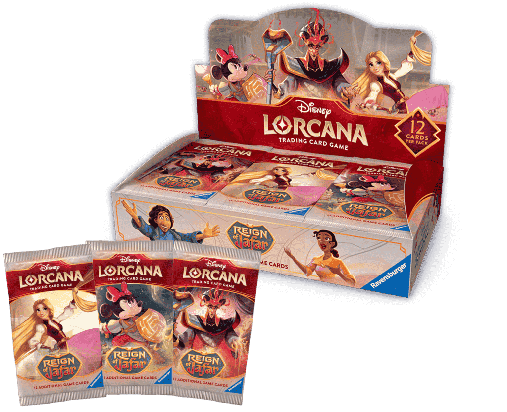Disney Lorcana "Reign Of Jafar" Card Preview 2 DLC Reign of Jafar Booster Display and Booster Packs https://www.mkaugaming.com/disney-lorcana-reign-of-jafar-preview/