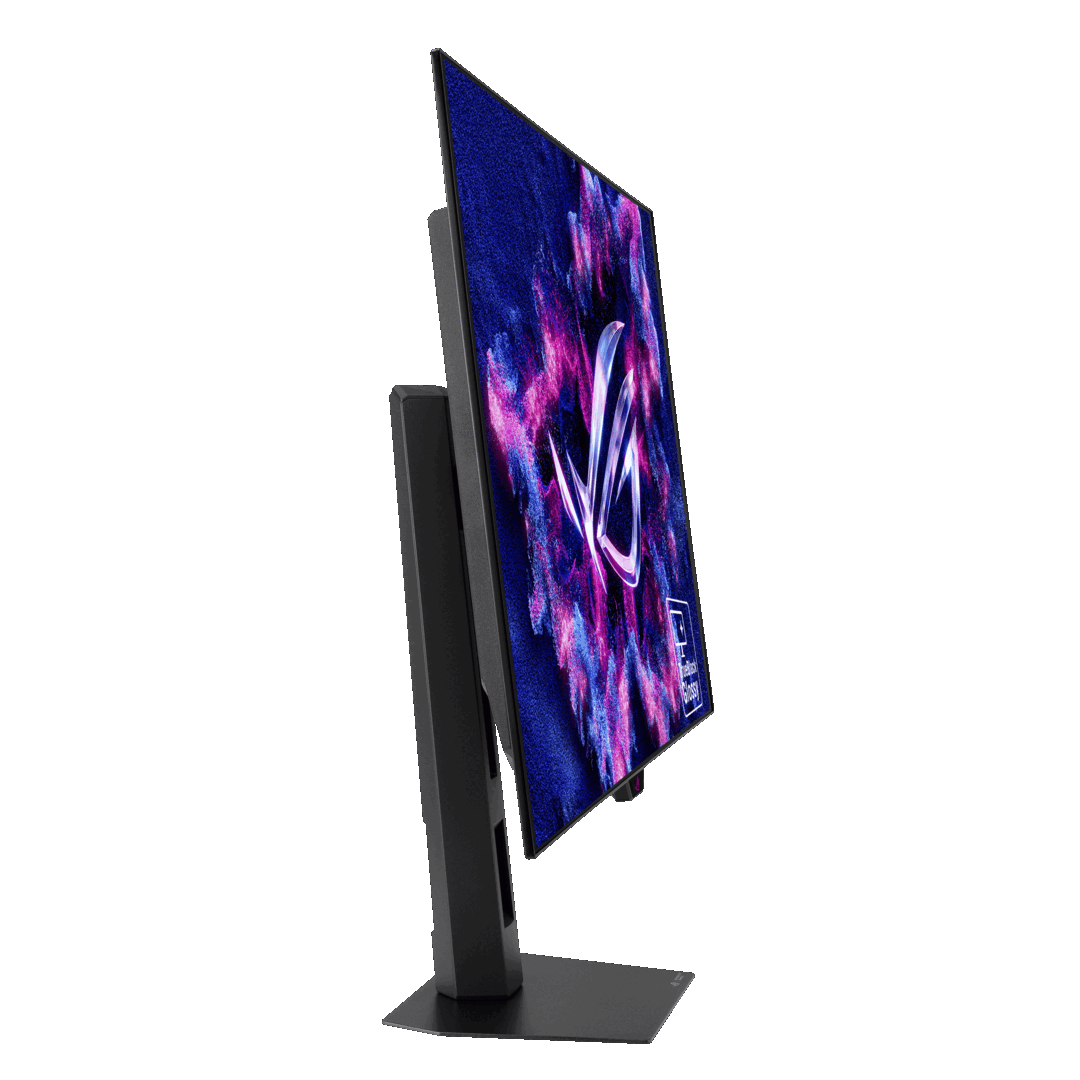 ASUS Republic of Gamers Announces Strix OLED XG32U Series 3 XG32UCWMG and XG32UCWG side logo https://www.mkaugaming.com/asus-republic-of-gamers-announces-strix-oled-xg32u-series/