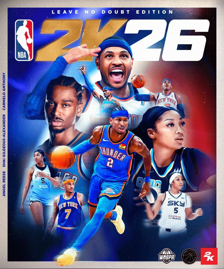 NBA 2K26 Unveils 2025 MVP and Finals MVP Shai Gilgeous-Alexander, WNBA All-Star Angel Reese, and Hall of Famer Carmelo Anthony as Cover Athletes 1 2025 06 05 00016 https://www.mkaugaming.com/nba-2k26-unveils-2025-mvp-and-finals-mvp-shai-gilgeous-alexander-wnba-all-star-angel-reese-and-hall-of-famer-carmelo-anthony-as-cover-athletes/