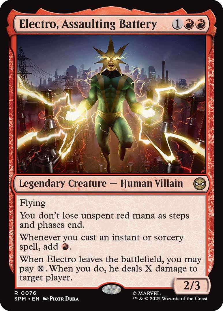 Magic: The Gathering - Marvel’s Spider-Man Debuts at PAX West 4 Electro Assaulting Battery EN HRR https://www.mkaugaming.com/magic-the-gathering-marvels-spider-man-debuts-at-pax-west/