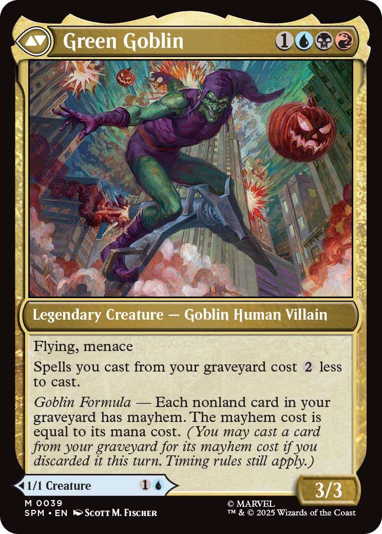 Magic: The Gathering - Marvel’s Spider-Man Debuts at PAX West 5 Green Goblin EN HRR main https://www.mkaugaming.com/magic-the-gathering-marvels-spider-man-debuts-at-pax-west/