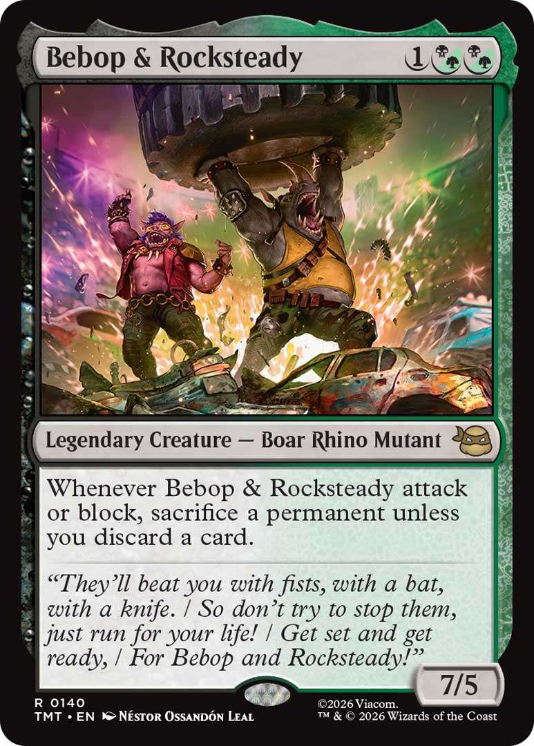 Magic: The Gathering Teenage Mutant Ninja Turtles Unveiled at New York Comic Con 2 Bebop Rocksteady EN HRR https://www.mkaugaming.com/magic-the-gathering-teenage-mutant-ninja-turtles-unveiled-at-new-york-comic-con/