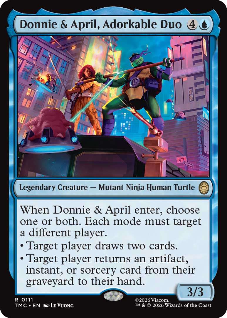 Magic: The Gathering Teenage Mutant Ninja Turtles Unveiled at New York Comic Con 5 Donnie April Adorkable Duo EN HRR https://www.mkaugaming.com/magic-the-gathering-teenage-mutant-ninja-turtles-unveiled-at-new-york-comic-con/