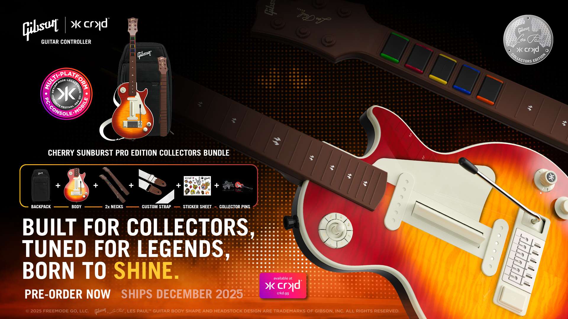 CRKD and Gibson Make It Shine With The Gibson Les Paul Cherry Sunburst Pro Collector’s Edition Bundle 1 LP CSB Poster 1920x1080 16x9 V2 1 https://www.mkaugaming.com/crkd-and-gibson-make-it-shine-with-the-gibson-les-paul-cherry-sunburst-pro-collectors-edition-bundle/