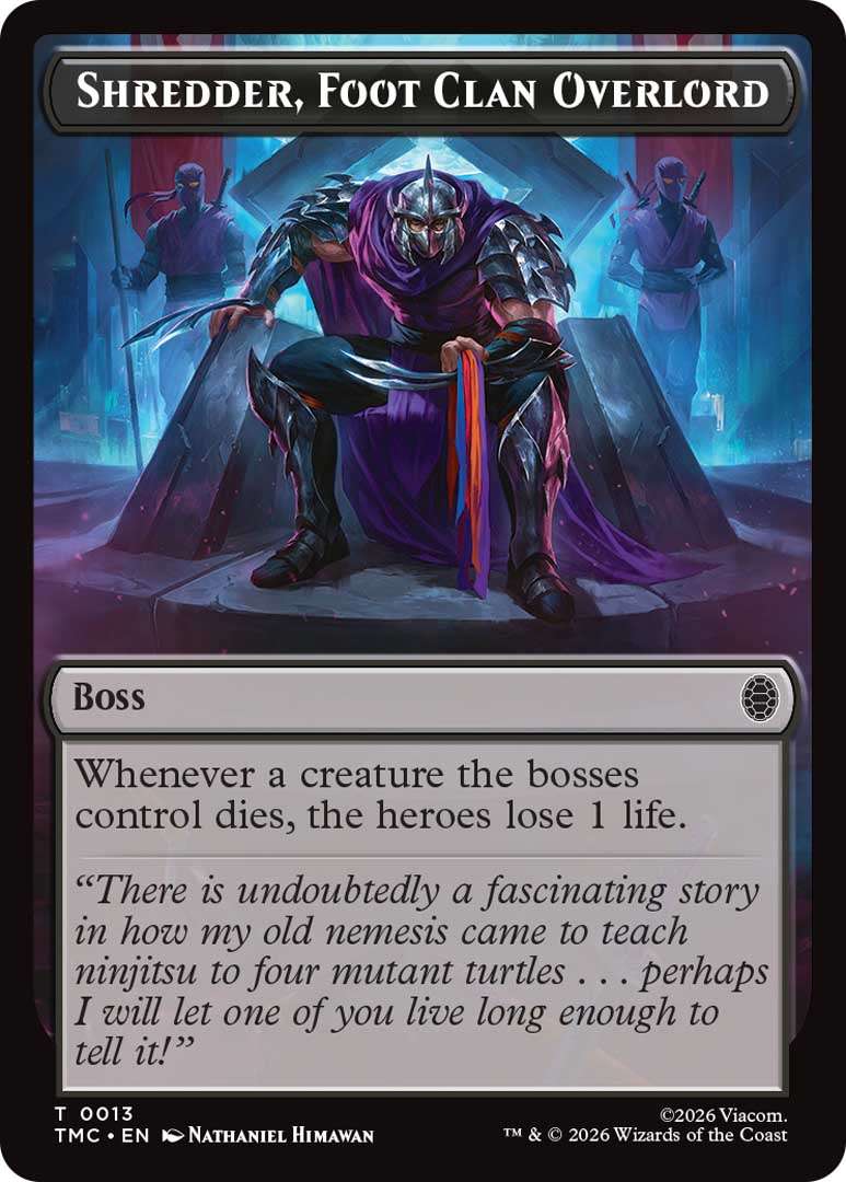 Magic: The Gathering Teenage Mutant Ninja Turtles Unveiled at New York Comic Con 9 Shredder Foot Clan Overlord EN HRR https://www.mkaugaming.com/magic-the-gathering-teenage-mutant-ninja-turtles-unveiled-at-new-york-comic-con/