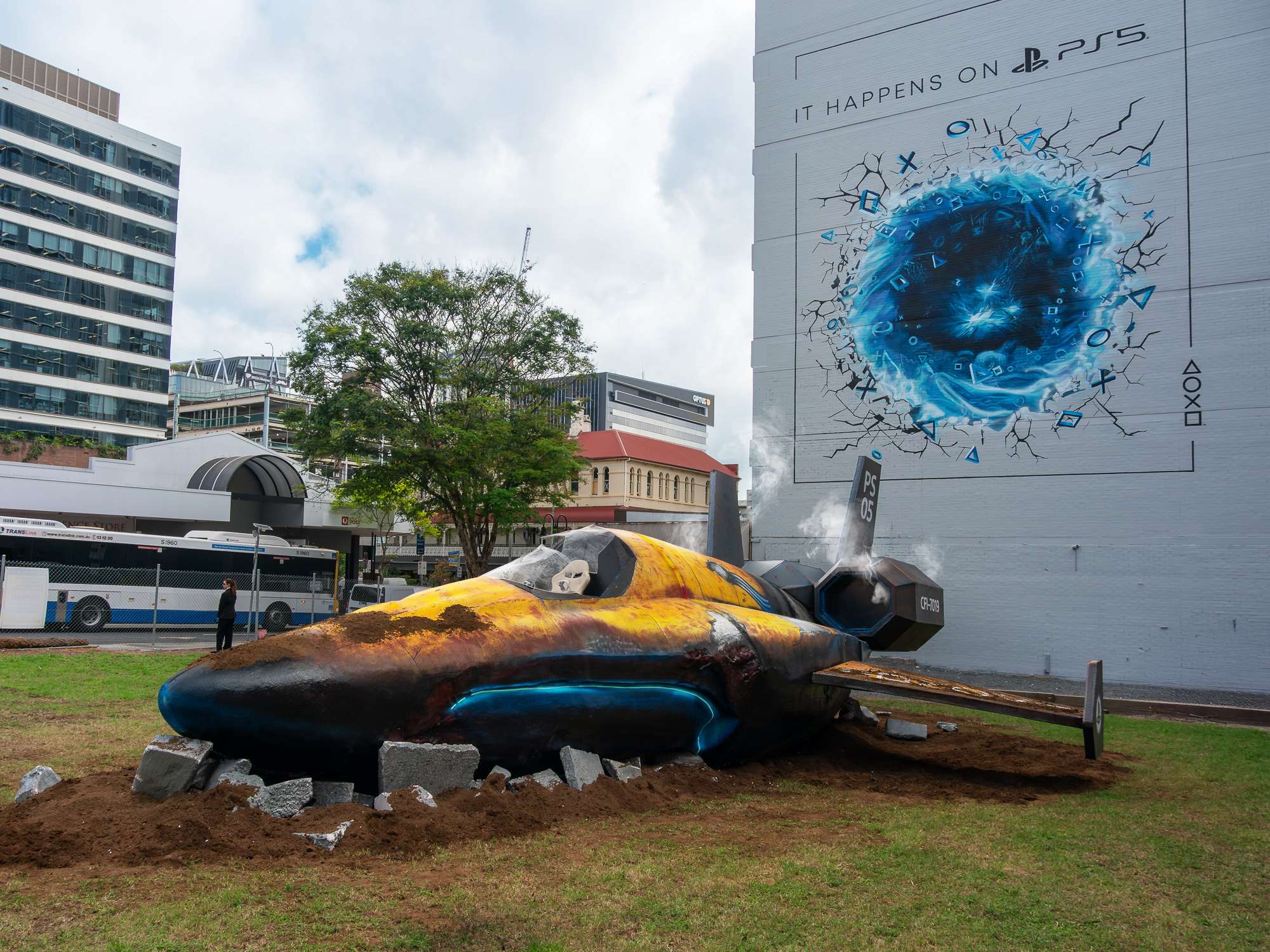 UFO Crash Lands In Fortitude Valley, Brisbane For PlayStation's “It Happens On PS5” Campaign 1 PS5 Fortitude Valley Final 8 RT V1 https://www.mkaugaming.com/ufo-crash-lands-in-fortitude-valley-brisbane-for-playstations-it-happens-on-ps5-campaign/