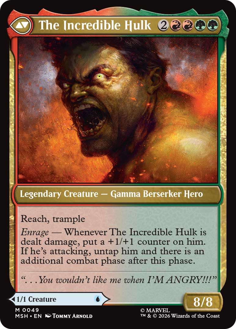 Wizards Of The Coast Gives Early Peek At Magic: The Gathering | Marvel Super Heroes Set 7 The Incredible Hulk EN HRR https://www.mkaugaming.com/wizards-of-the-coast-gives-early-peek-at-magic-the-gathering-marvel-super-heroes-set/