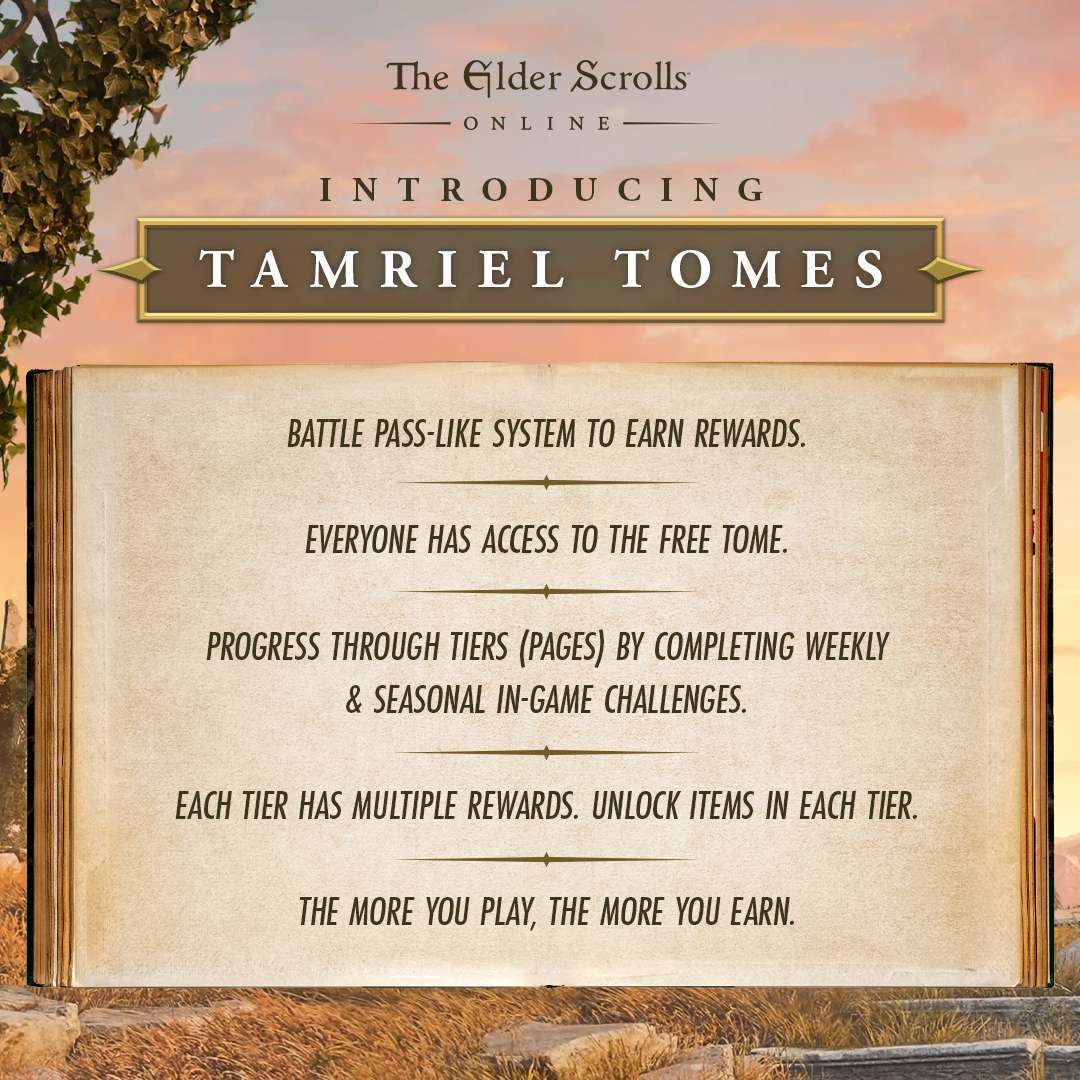 ESO Tamriel Tomes Infographic https://www.mkaugaming.com/all-review-list/the-elder-scrolls-online-2026-seasonal-structure-preview/