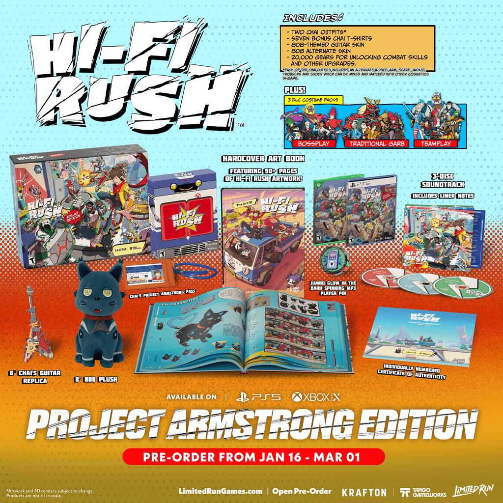 Hi-Fi RUSH Gets Physical on Xbox Series X and PlayStation 5 Courtesy of Limited Run Games 3 haGrS08c https://www.mkaugaming.com/hi-fi-rush-gets-physical-on-xbox-series-x-and-playstation-5-courtesy-of-limited-run-games/