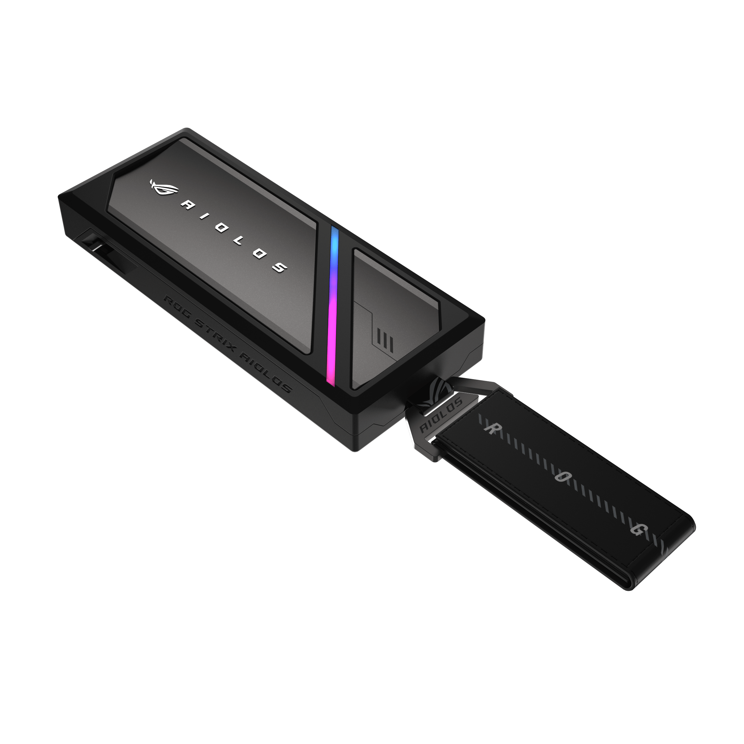 ASUS Announces ROG Strix Aiolos 2 ROG Strix Aiolos SSD Enclosure with Metal Hook and Fabric Tag https://www.mkaugaming.com/asus-announces-rog-strix-aiolos/