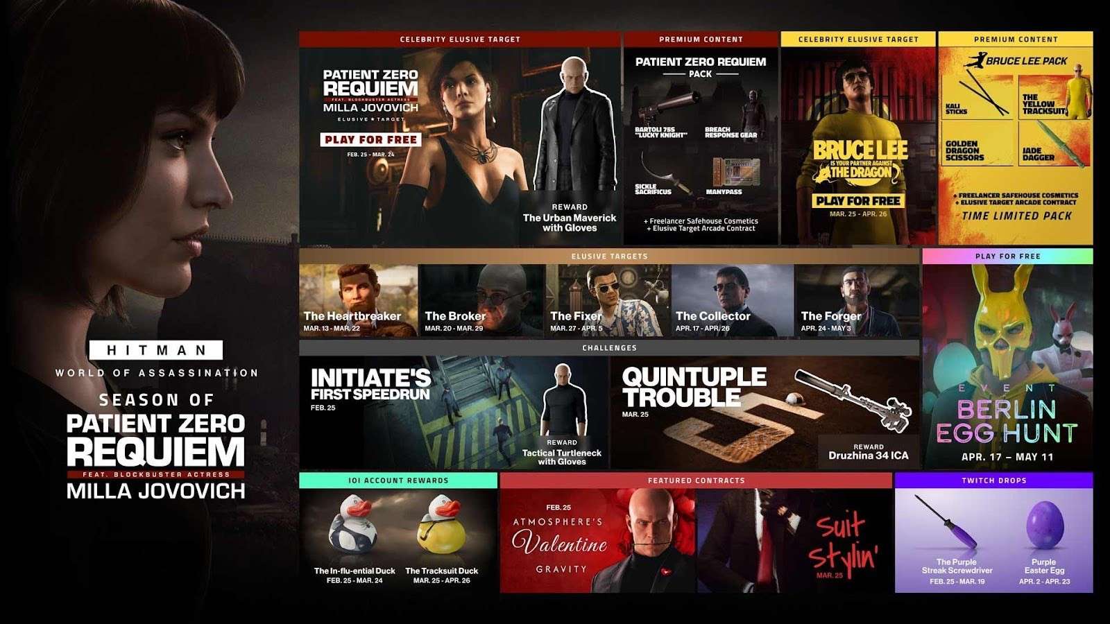 Milla Jovovich Stars in a New Elusive Target Mission Available Now For Free in HITMAN World of Assassination 1 gega 2 https://www.mkaugaming.com/milla-jovovich-stars-in-a-new-elusive-target-mission-available-now-for-free-in-hitman-world-of-assassination/