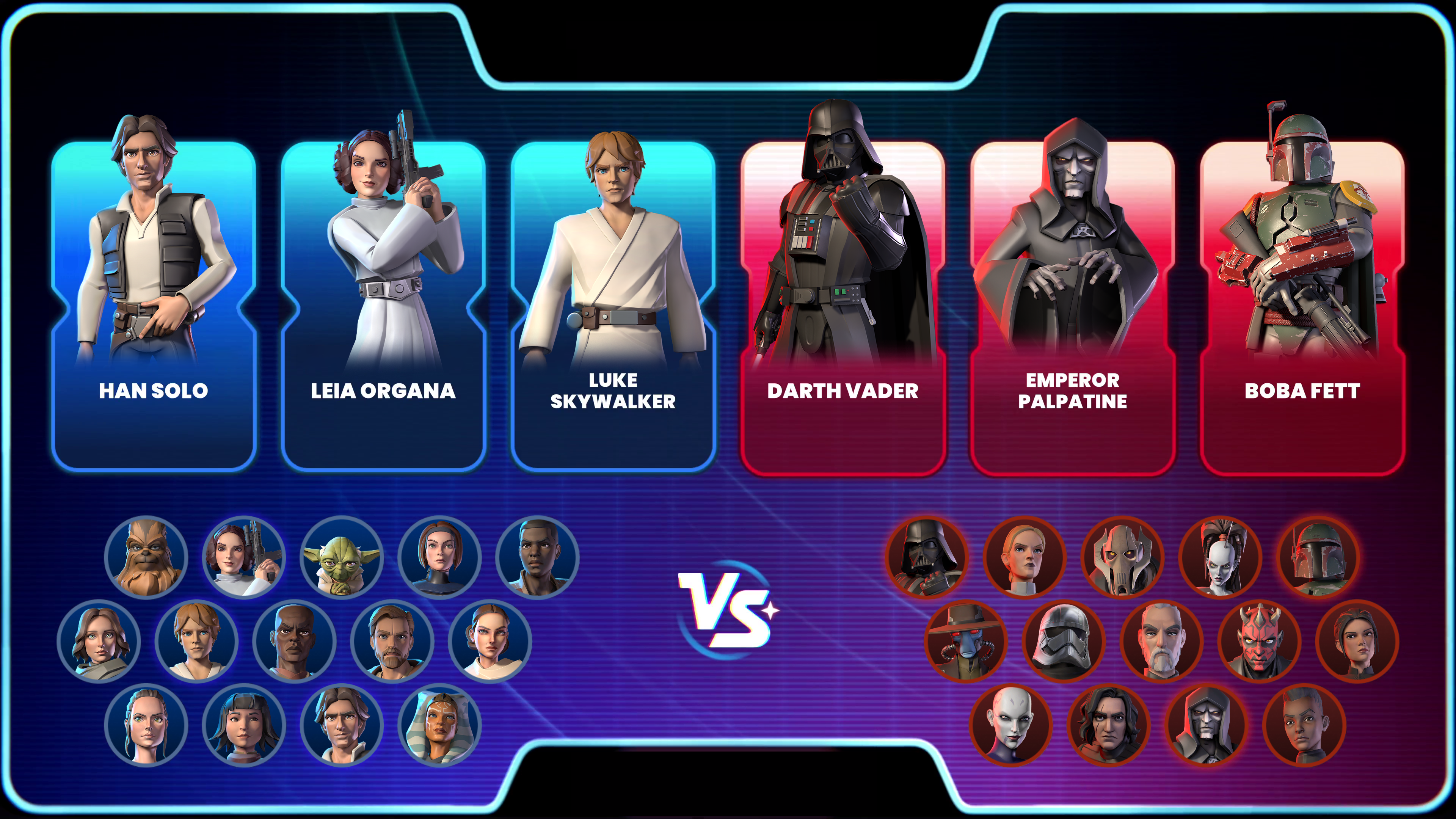 Prepare For A Galactic Showdown In Monopoly: Star Wars Heroes Vs. Villains 3 MSW Screenshot CharacterSelection https://www.mkaugaming.com/prepare-for-a-galactic-showdown-in-monopoly-star-wars-heroes-vs-villains/