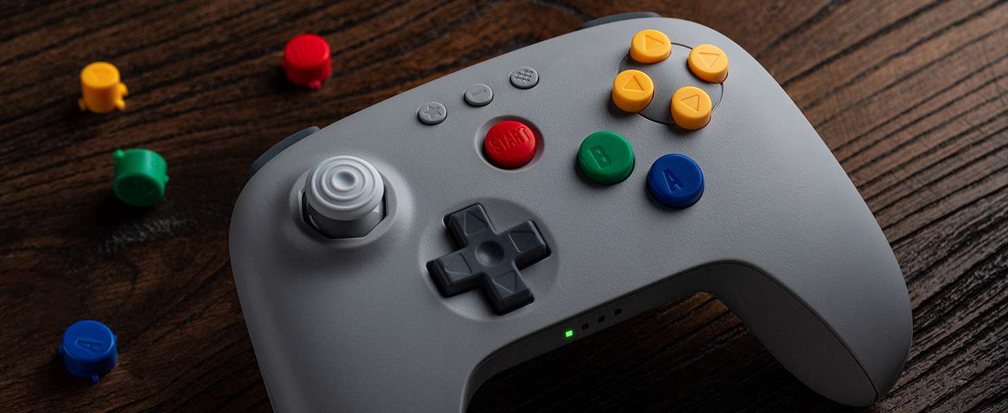 8BitDo 64 Bluetooth Controller (Hardware) - Review 7 8BitDo 64 Bluetooth Controller Lifestyle V2 2 https://www.mkaugaming.com/all-review-list/8bitdo-64-bluetooth-controller-hardware-review/