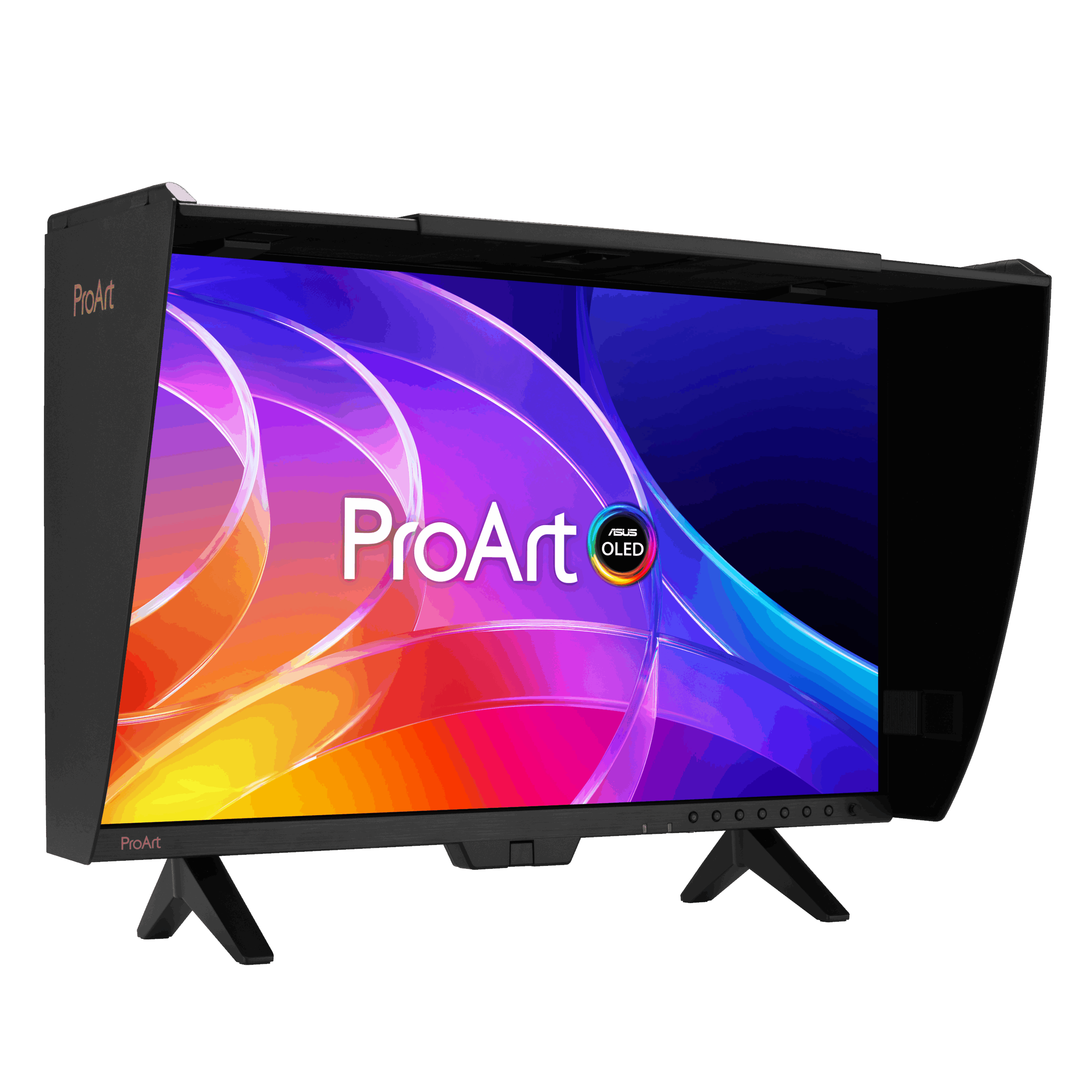 ASUS Announces ProArt Display OLED PA27USD and PA32USD 1 ProArt Display OLED PA27USD front view to the left with mini stand and hood scaled https://www.mkaugaming.com/asus-announces-proart-display-oled-pa27usd-and-pa32usd/