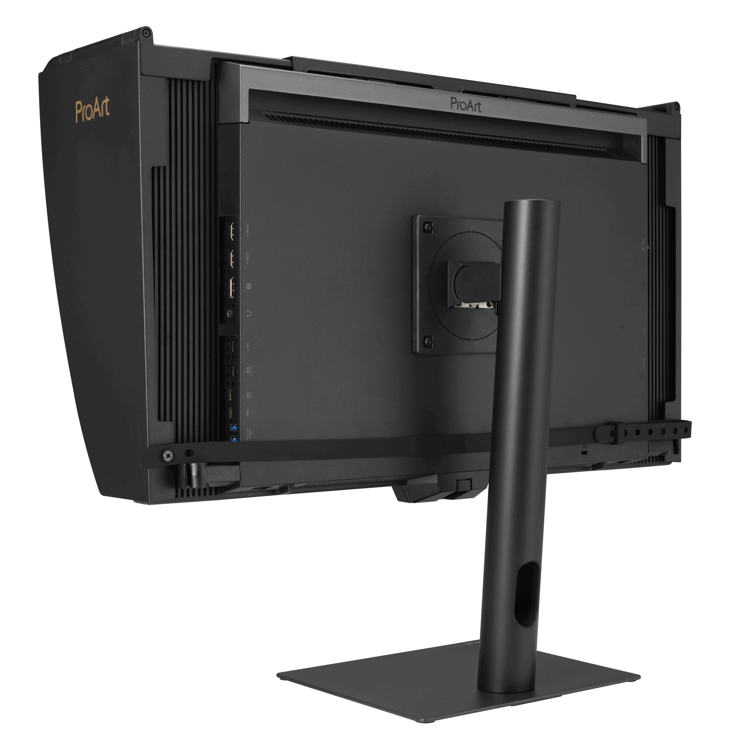 ASUS Announces ProArt Display OLED PA27USD and PA32USD 5 ProArt Display OLED PA27USD rear view to the left with hood scaled https://www.mkaugaming.com/asus-announces-proart-display-oled-pa27usd-and-pa32usd/
