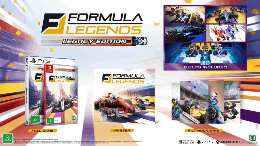 Formula Legends - Legacy Edition Is Now Available For PlayStation 5 and Nintendo Switch 2 1 gegag 2 https://www.mkaugaming.com/formula-legends-legacy-edition-is-now-available-for-playstation-5-and-nintendo-switch-2/